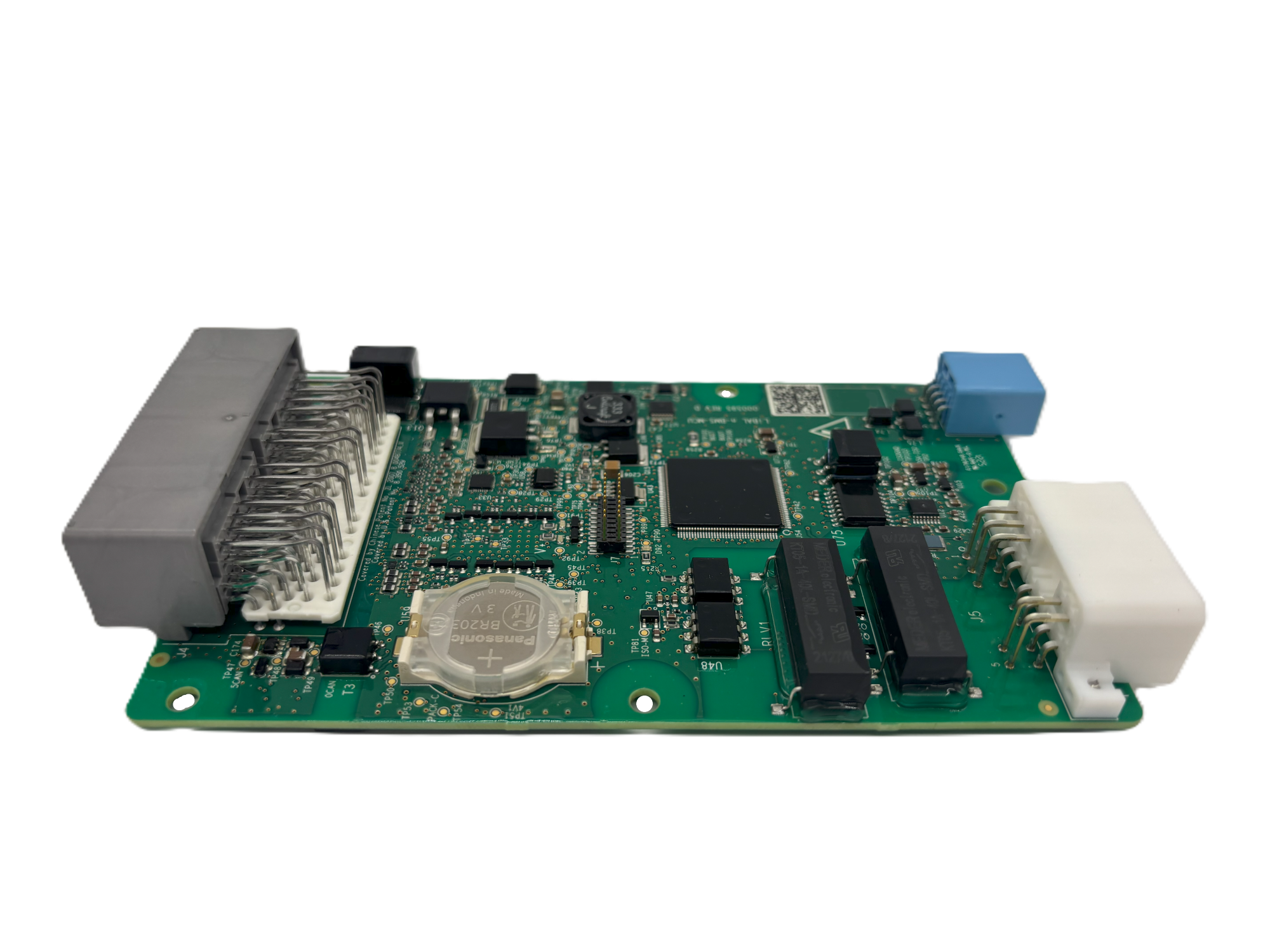 Master BMS PCB — MCU, CAN transceiver, contactor / precharge drivers